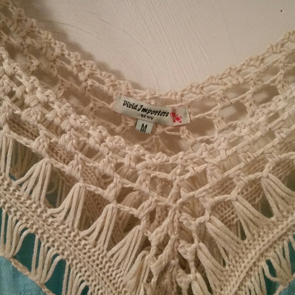 crochet boho top, M - Picture 4 of 4